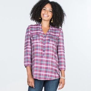 matilda jane plaid all day millie top